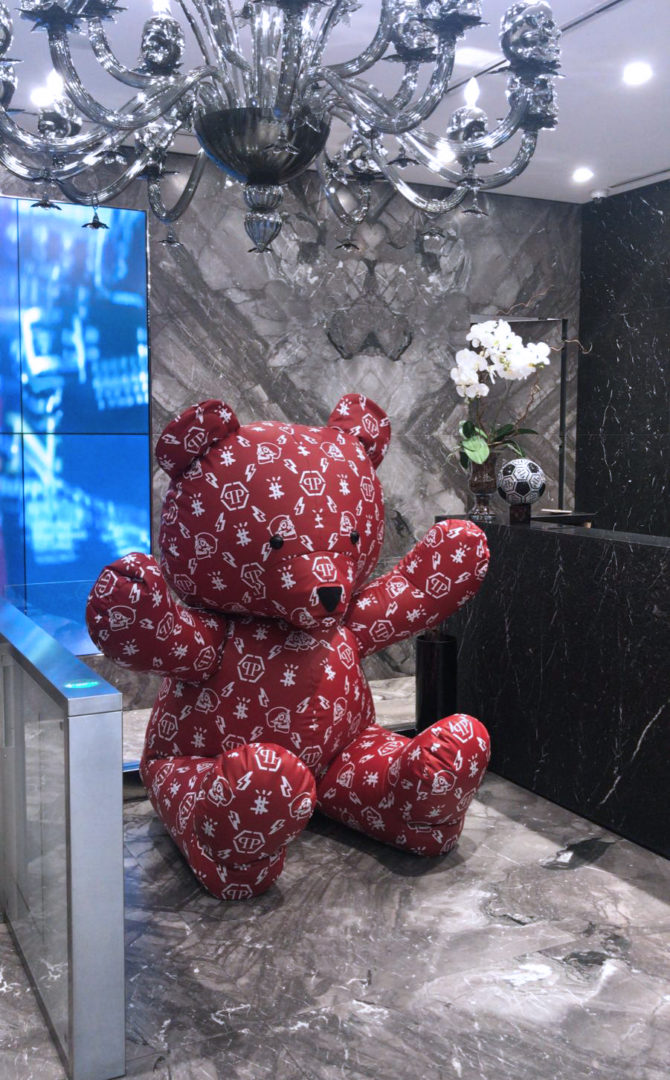 Philipp Plein, Teddy Bear, Milan Showroom