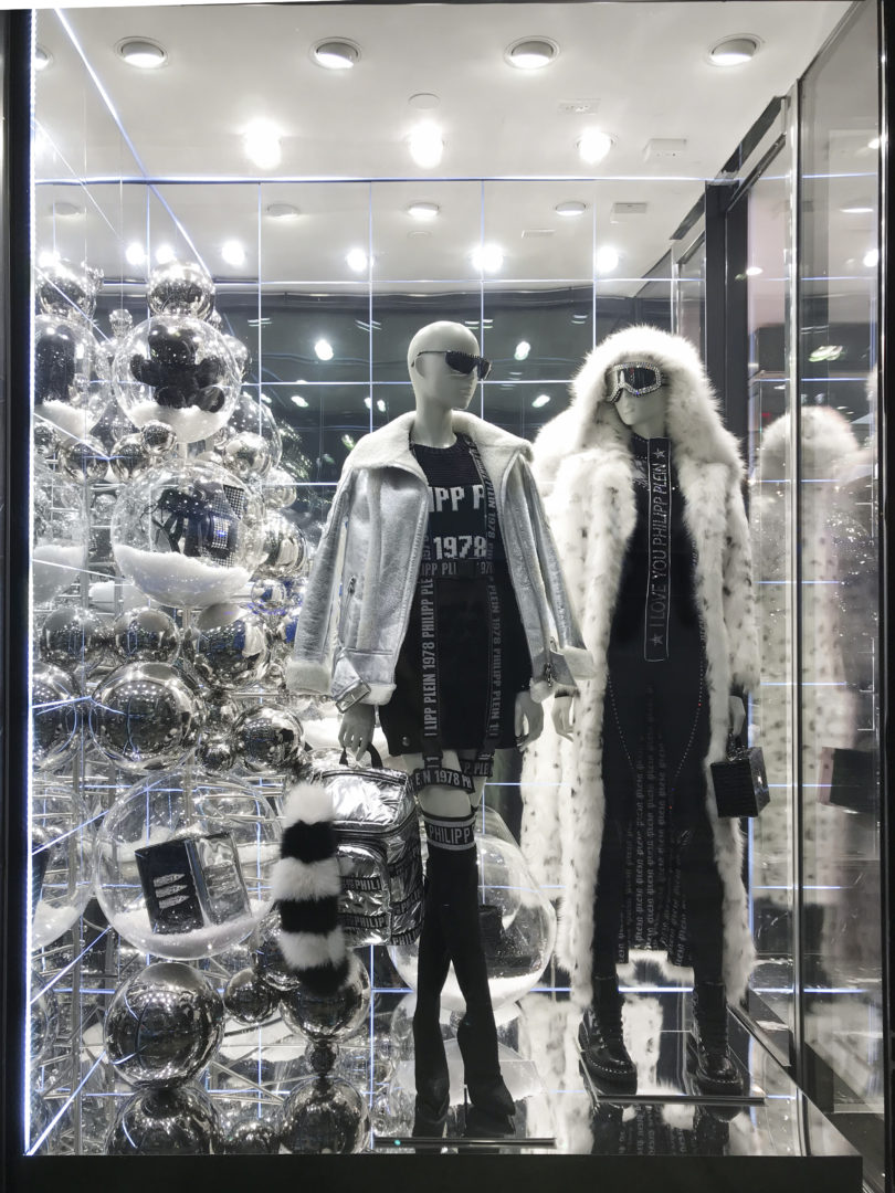 Philipp Plein Christmas Globes, Madison St. NYC